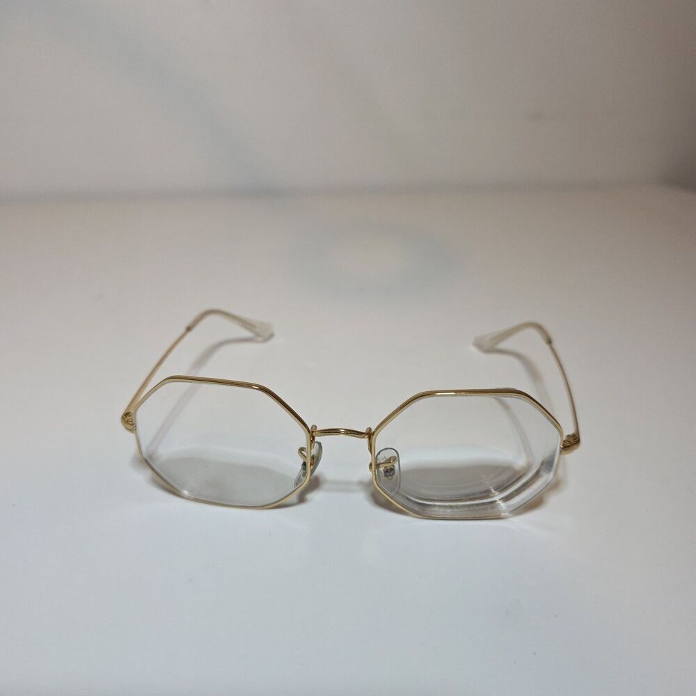 Ray Ban Eyeglasses Frames Only RB 1972V OCTAGON 3086 54-19-145 Gold Tone
